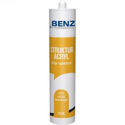 BENZ PROFESSIONAL Struktur Acryl weiß 310 ml, Dichtungsmittel für Fassaden, Innen- und Außenbereich