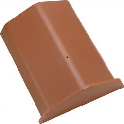 BRAAS Linienfirst K Firstender mit glatter Scheibe Kupferrot matt engobiert Dachziegel Bedarf: 1 Stk. für das First- oder Gratende