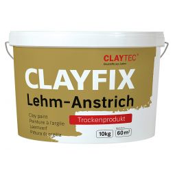 CLAYTEC Lehm-Anstrich Rot CLAYFIX ohne Korn 1,5 kg oder 10 kg Eimer
