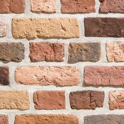 DE RYCK Wandverblender Granulit 50 Kamin-Mix innen und außen Natursteinnachbildung aus Beton, Ziegelstein-Optik