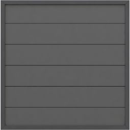 TraumGarten Sichtschutzzaun DESIGN WPC ALU Anthrazit/Anthrazit Sichtschutz Lamellenzaun Sichtschutzelement WPC/ALU, 20 mm Profile, Rahmen 66x40 mm – pflegeleicht, massiv & wetterfest