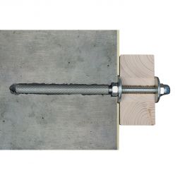 Skan Holz Wandbefestigungsset für Terrassenüberdachungen für verschiedene Längen, inkl. 2-Komponenten-Klebemörtel