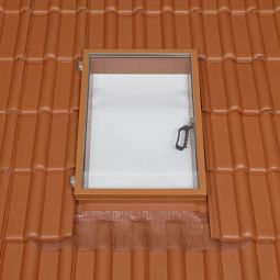BRAAS Ausstiegsfenster Luminex rot zweiplus wärmegedämmt Dachfenster Isolierverglasung, Ausstiegsöffnung 470x720mm