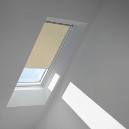 VELUX Verdunkelungs-Rollo Sandbeige gepunktet/Weiß 4579 Schutz gegen Hitze, für verschiedene VELUX-Dachfenster geeignet