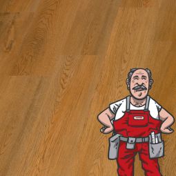 Wellker Vinyl Landhausdiele Eiche Rustikal SPC Vinylboden mit integrierter Trittschaldämmung, Klick-Verbindung