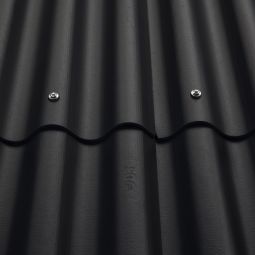 Eternit Wellplatten Profil 5, dunkelgrau Dachplatte mit Eckenschnitt