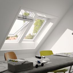 VELUX Solar Schwingfenster INTEGRA® GGU 006830 Kunststoff weiß Alu ENERGIE Dachfenster 3-fach Energieverglasung