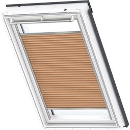 VELUX Wabenplissee Uni Goldbeige 1049 Uni Goldbeige 1049 lichtundurchlässig, Wabenstruktur für zusätzliche Wärmedämmung, für verschiedene VELUX-Dachfenster geeignet