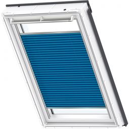 VELUX Wabenplissee Uni Blau 1156 Uni Blau 1156 lichtundurchlässig, Wabenstruktur für zusätzliche Wärmedämmung, für verschiedene VELUX-Dachfenster geeignet