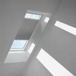 VELUX Wabenplissee Betongrau 1163 lichtundurchlässig, Wabenstruktur für zusätzliche Wärmedämmung, für verschiedene VELUX-Dachfenster geeignet