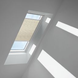 VELUX Wabenplissee Elfenbein 1166 lichtundurchlässig, Wabenstruktur für zusätzliche Wärmedämmung, für verschiedene VELUX-Dachfenster geeignet