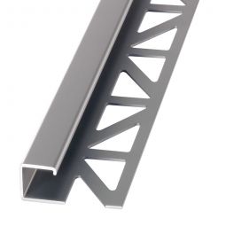 BLANKE Fliesenschiene CUBELINE Aluminium Titan 11mm Länge 2,5m, speziell für dekorative und exakte Eckausbildungen