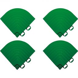 florco Klickfliese Eckteil-Set Kunststoff grün Inhalt: 4 Stück, Vermeidung von Stolperfallen, geeignet für 40er Fliesen
