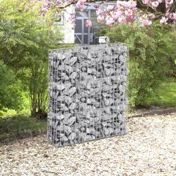 Gabionenkorb Jumbo 2m, Komplettset Steingabionen zum Einbetonieren oder Aufdübeln, Maschenweite 50x200mm