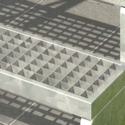 DOLLE Außentreppe Stufe für Gardentop verzinkte Gitterroststufe
