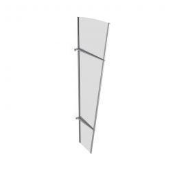 gutta Vordachseitenblende PT-L Edelstahl 32x62x167 cm, Edelstahl Rahmen mit klarem Acrylglas


























