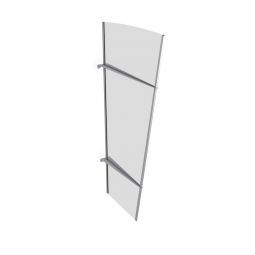 gutta Vordachseitenblende PT-XL Edelstahl 55x85x167 cm, Edelstahl Rahmen mit klarem Acrylglas



































