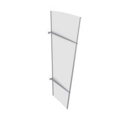 gutta Vordachseitenblende PT-XL Edelstahl, weiß-satiniert 55x85x167 cm, Edelstahl Rahmen mit weiß satiniertem Acrylglas



































