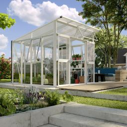 Vitavia Gewächshaus Aura Tomatenhaus Kombiverglasung Weiss Verschiedene Größen