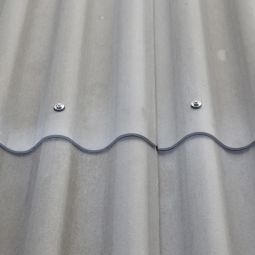 Eternit Wellplatten Profil 5, hellgrau Dachplatte mit Eckenschnitt