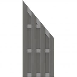 TraumGarten Sichtschutzzaun JUMBO WPC Alu-Design Anschluss Anthrazit Streichfreier Sichtschutz, waagerecht und senkrecht montierbar, 74x179 auf 90 cm