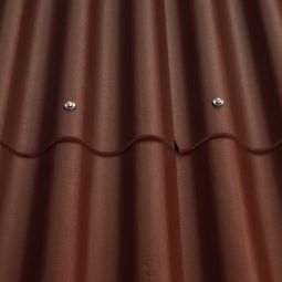 Eternit Wellplatten Profil 5, klassikrot Dachplatte mit Eckenschnitt