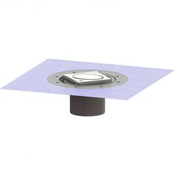 KESSEL Badablauf Der Ultraflache Variofix Designrost Oval Komplett-Set Durchmesser DN 50