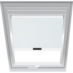 Roto Sichtschutzrollo Linien-Weiß 3-R58 lichtdurchlässig, Bedienung manuell, für verschiedene Fenstergrößen konfigurierbar