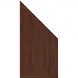 TraumGarten Sichtschutzzaun LONGLIFE RIVA Anschluss Nussbaum hochwertiger Fenster-Kunststoff, licht- und wetterbeständig, 90x180 auf 90 cm