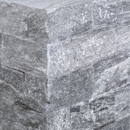 Seltra Natursteine Mauersteine BIASCA Gneis silbergrau-liniert Lagerfugen gesägt, Sichtseiten gespalten, 20x20x40 cm
