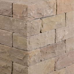 Seltra Natursteine Mauersteine MANDRA Sandstein gelb-hellbeige Sicht- & Lagerflächen gespalten, nachbearbeitet, verschiedene Größen