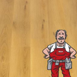 Wellker Vinyl Landhausdiele Eiche Natur SPC Vinylboden mit integrierter Trittschaldämmung, Klick-Verbindung