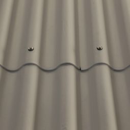 Eternit Wellplatten 177/51 Profil 5 Faserzement hellgrau Geringes Gewicht, klimaregulierende Eigenschaften, Nutzbreite 873 mm, mit Eckenschnitt, einfache Verlegung