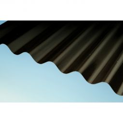 OWOFIL Sinus-Wellplatten 177/51 Polyester (GFK) anthrazit Leichte und robuste Wellplatte für Dach und Wand, 1096 mm breit, Witterungsbeständig und Langlebig