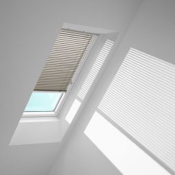 VELUX Jalousie manuell PAL Lichtgrau matt 7063 Licht und Schatten regulieren, für verschiedene VELUX-Dachfenster geeignet