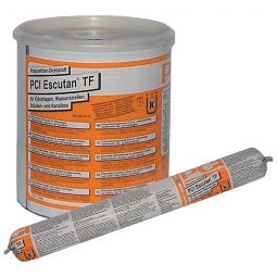PCI Escutan TF Polyurethan-Dichtstoff Grau Kellerabdichtung 2.5l Kombi Gebinde, für Kläranlagen, Wasserstraßen, Brücken und Kanalbau
