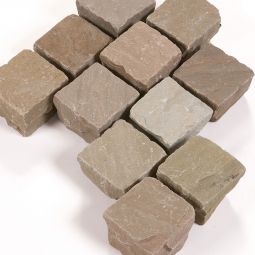 Seltra Natursteine Pflastersteine BOLERO Sandstein beige-sand-grau-braun allseits gespalten, verschiedene Größen