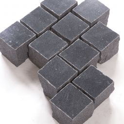 Seltra Natursteine Pflastersteine GALA AMBIENTE -poliert- Granit anthrazit Herkunft China Oberfläche poliert, Seiten gespalten, verschiedene Größen
