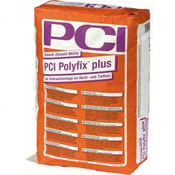 PCI Polyfix plus Schnell-Zementmörtel grau Mörtel  20-25kg, zur Schnellmontage im Hoch und Tiefbau