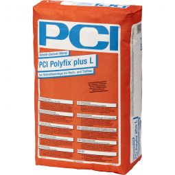 PCI Polyfix plus L Schnell-Zementmörtel Grau Mörtel 20-25kg, zur Schnellmontage im Hoch und Tiefbau
