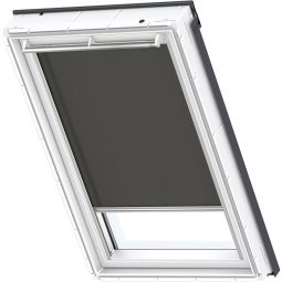 VELUX Sichtschutzrollo Uni Schwarz 4069 lichtdurchlässig, stufenlos verstellbar, für verschiedene VELUX-Dachfenster geeignet