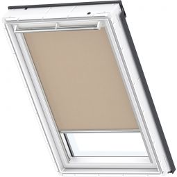 VELUX Sichtschutzrollo Uni Sand 4155 lichtdurchlässig, stufenlos verstellbar, für verschiedene VELUX-Dachfenster geeignet