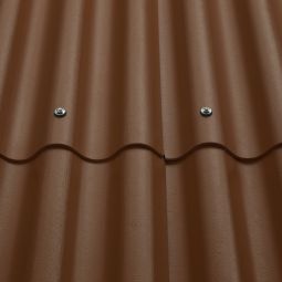 Eternit Wellplatten Profil 5, rostbraun Dachplatte mit Eckenschnitt
