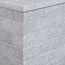 Seltra Natursteine Universalstein BRAVO EXACTA Granit edelgrau allseits gesägt & geflammt, Kanten gefast, 15x20x35 cm