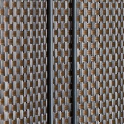 Sichtschutzstreifen Doppelstabzaun Rattan Bronze Geflecht, Streifenlänge: 2,56m, Höhe: 19cm