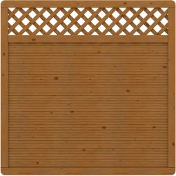 TraumGarten Sichtschutzzaun ARZAGO Holz Gitter Braun verstärkter Rahmen, Lamellen glatt gehobelt, verschiedene Größen