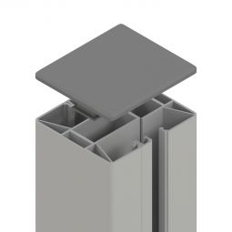 TraumGarten Sichtschutzzaun SYSTEM Klemmpfosten Silber Universalpfosten für die Montage von allen SYSTEM Zaunfeldern, verschiedene Größen
