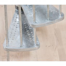 DOLLE Lochblech-Stufen für Außentreppe Gardenspin verzinktes Metall, verschiedene Längen
