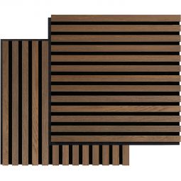 FibroTech Akustikpaneele SQUARE Oiled Oak - Eiche geölt schallabsorbierende Wand- und Deckenpaneele, 520x520x22 mm, 1 Pack = 2 Stück