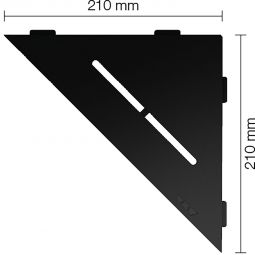 Schlüter-SHELF-E-S1 MGS PURE strukturbeschichtet graphitschwarz matt dreieckige Ablage, 210x210 mm